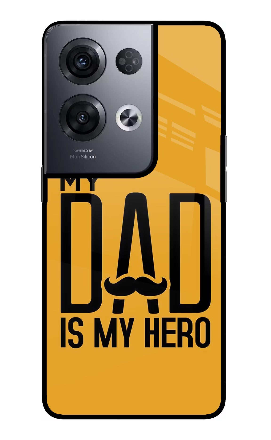 My Dad Is My Hero Oppo Reno8 Pro Glass Case Back Cover by Casekaro