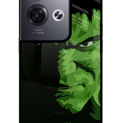 HULK Oppo Reno8 Pro Glass Case Back Cover by Casekaro