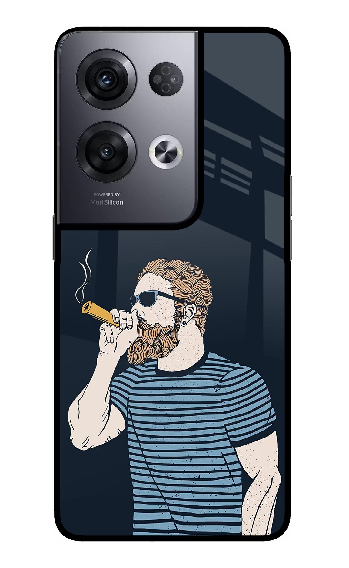 Smoking Oppo Reno8 Pro Glass Case Back Cover by Casekaro