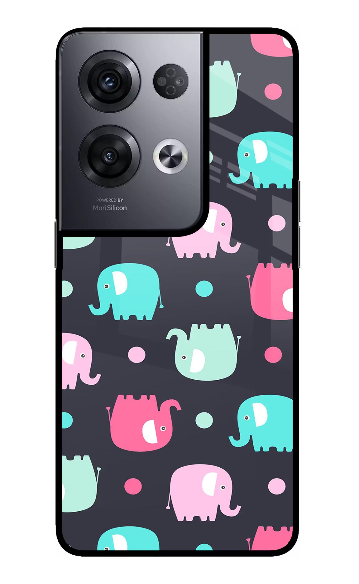 Elephants Oppo Reno8 Pro Glass Case