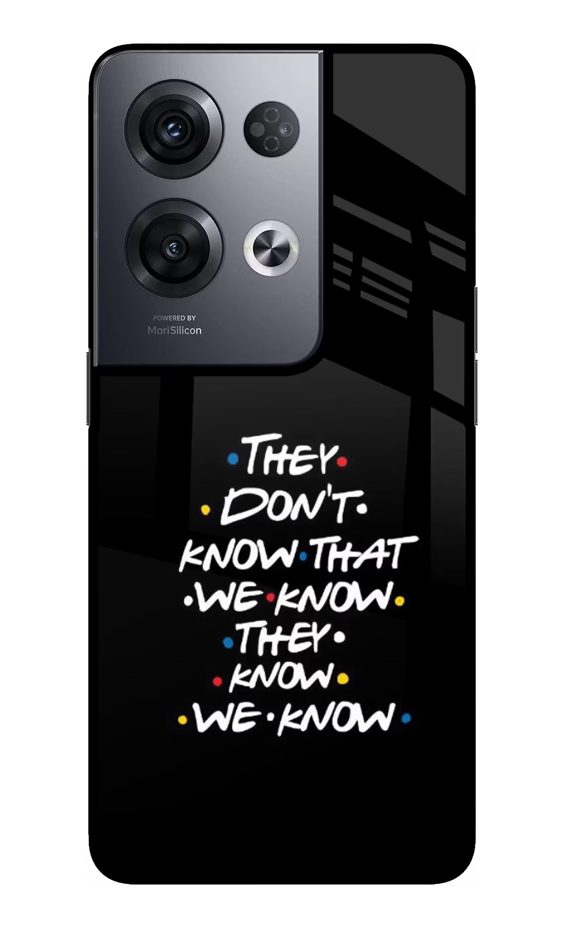 FRIENDS Dialogue Oppo Reno8 Pro Glass Case Back Cover by Casekaro