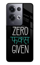 Zero Fucks Given Oppo Reno8 Pro Glass Case