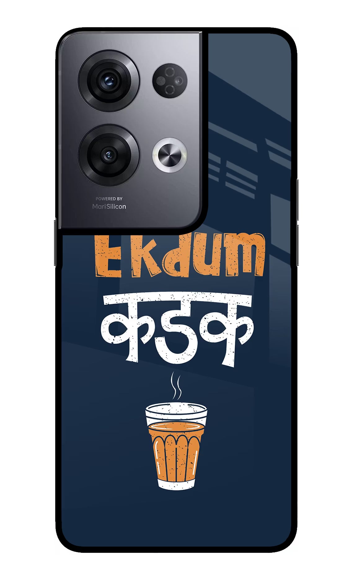 Ekdum Kadak Chai Oppo Reno8 Pro Glass Case Back Cover by Casekaro