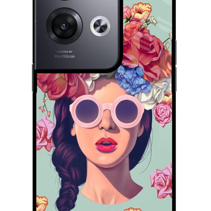 Pretty Girl Oppo Reno8 Pro Glass Case Back Cover by Casekaro
