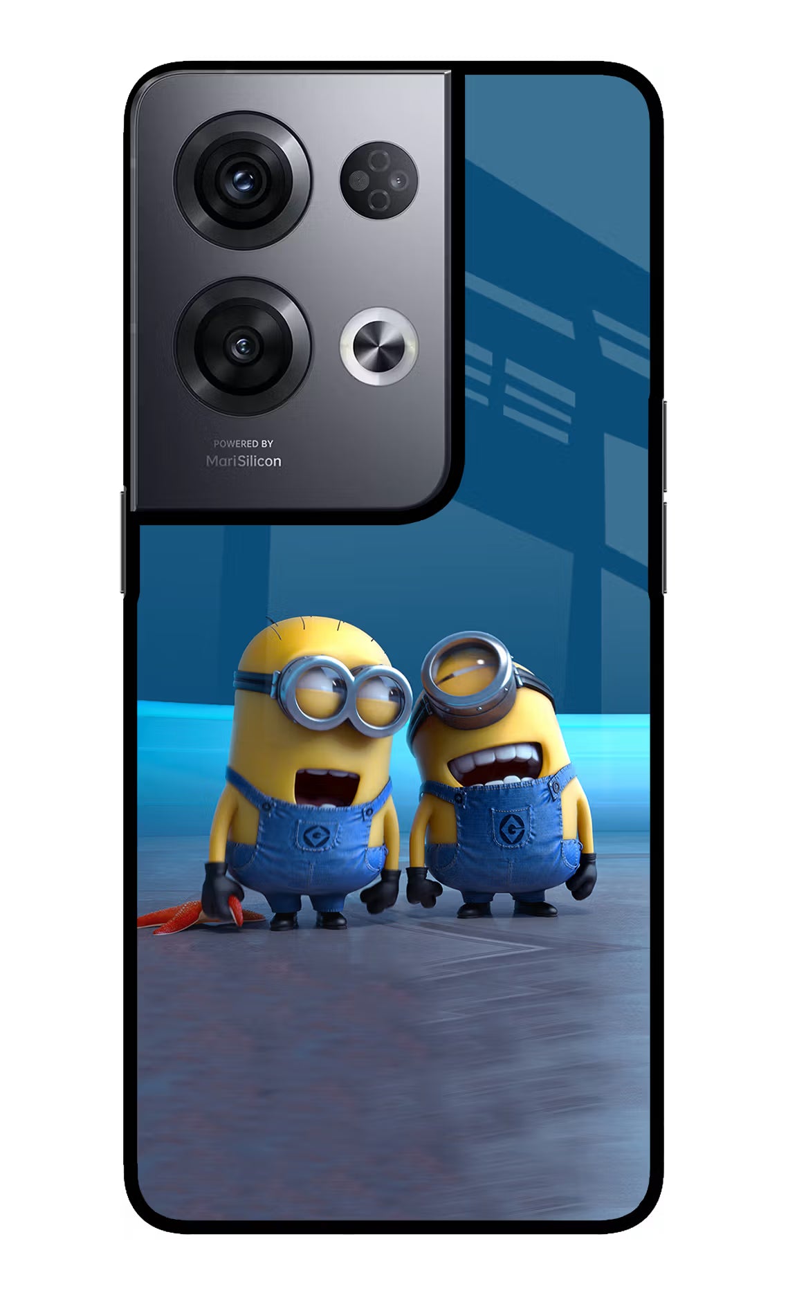 Minion Laughing Oppo Reno8 Pro Glass Case Back Cover by Casekaro