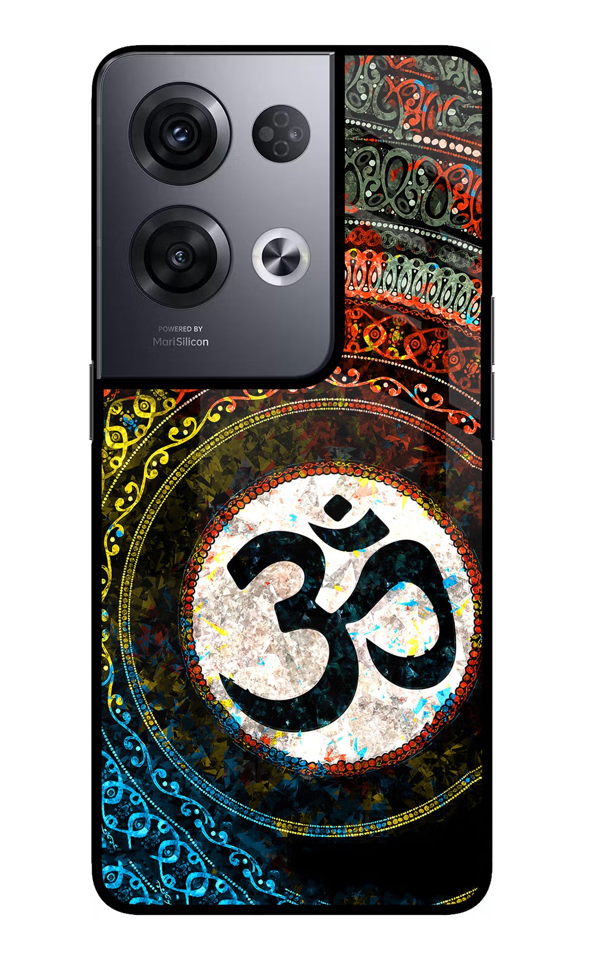 Om Cultural Oppo Reno8 Pro Glass Case Back Cover by Casekaro
