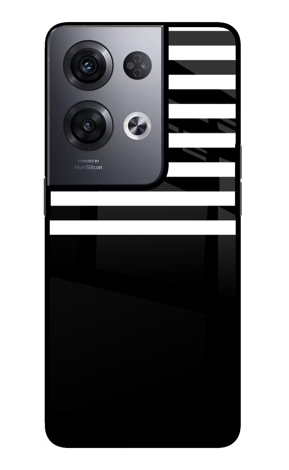 Black and White Print Oppo Reno8 Pro Glass Case