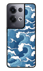 Blue Waves Oppo Reno8 Pro Glass Case