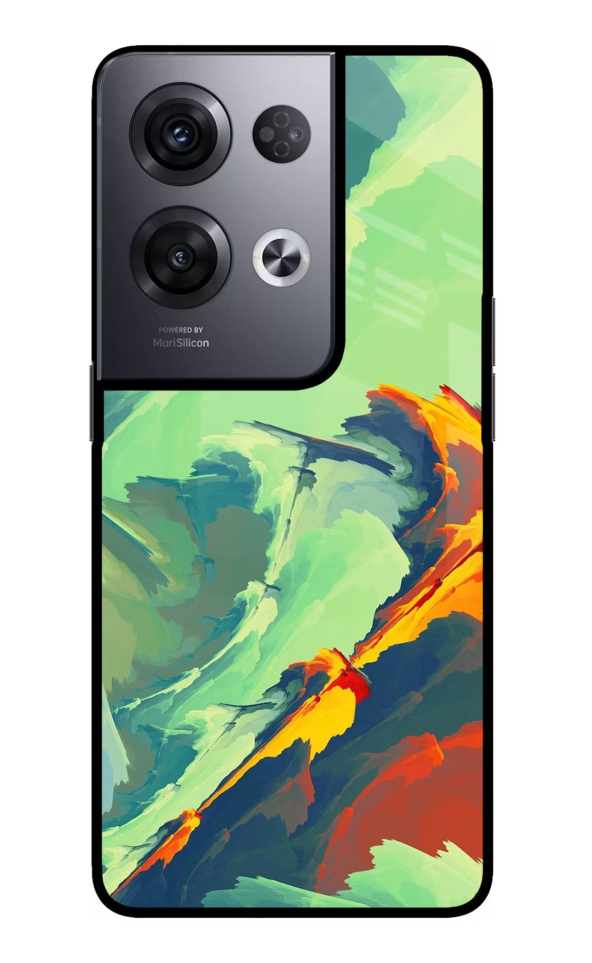Paint Art Oppo Reno8 Pro Glass Case Back Cover by Casekaro