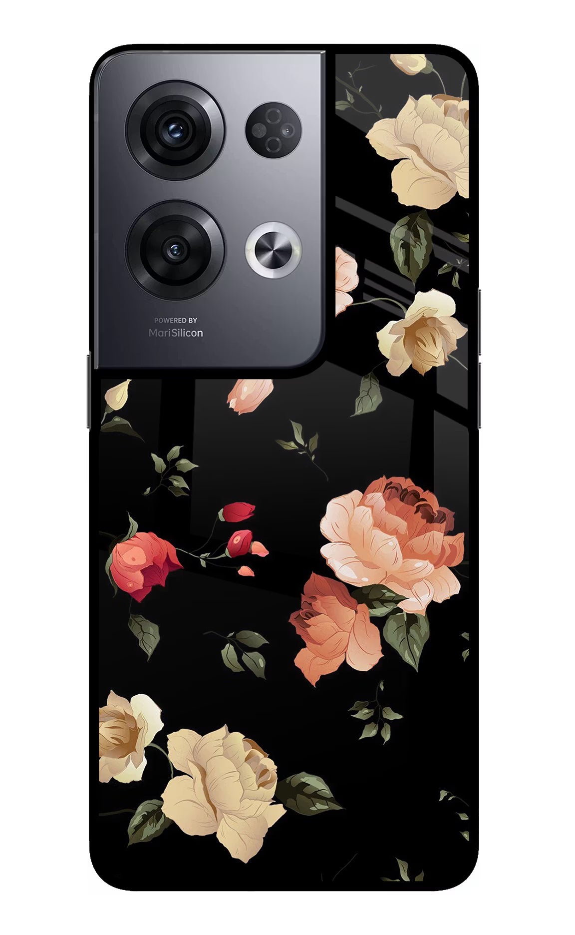 Flowers Oppo Reno8 Pro Glass Case