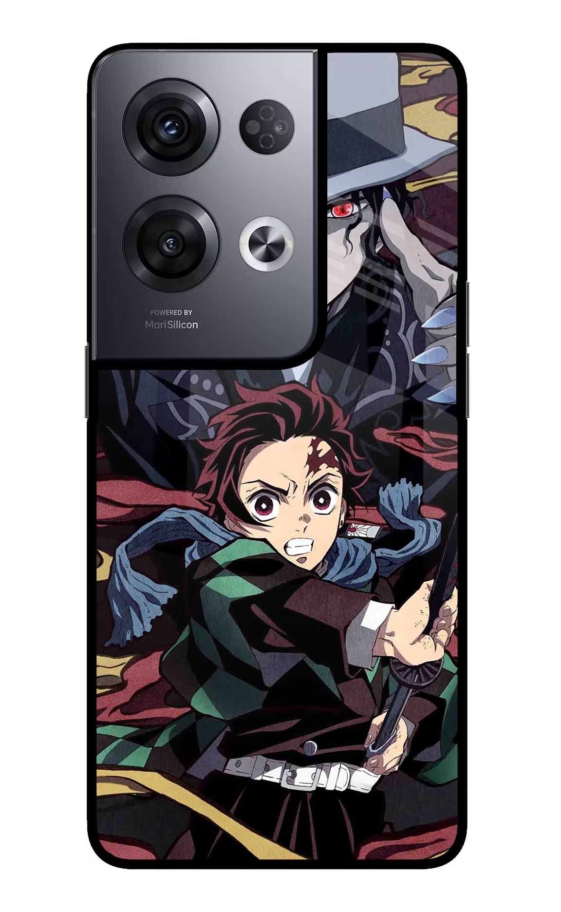 Demon Slayer Oppo Reno8 Pro Glass Case Back Cover by Casekaro