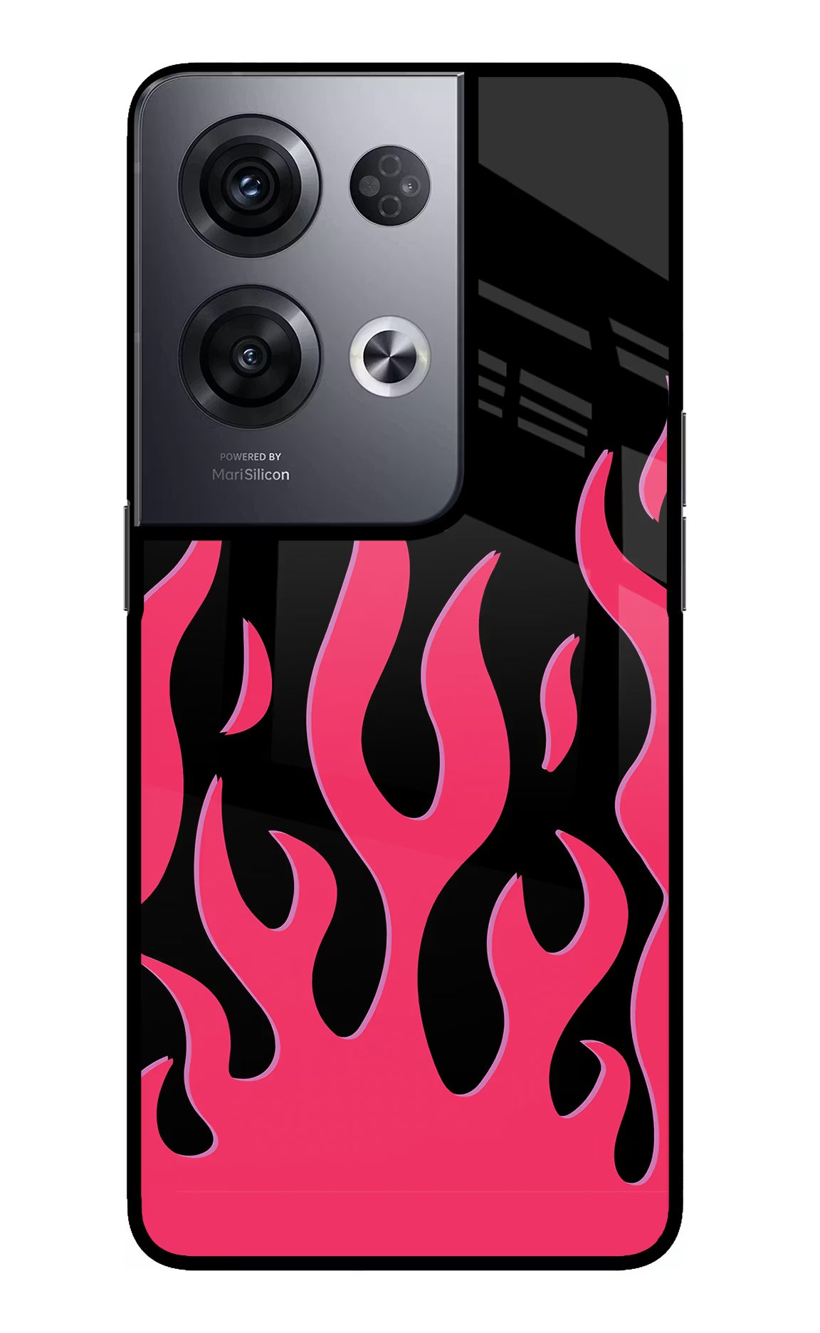 Fire Flames Oppo Reno8 Pro Glass Case