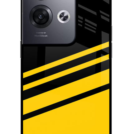 Yellow Shades Oppo Reno8 Pro Glass Case Back Cover by Casekaro