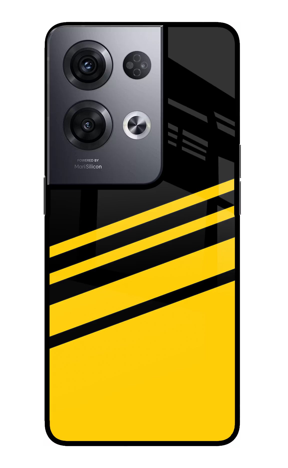 Yellow Shades Oppo Reno8 Pro Glass Case Back Cover by Casekaro
