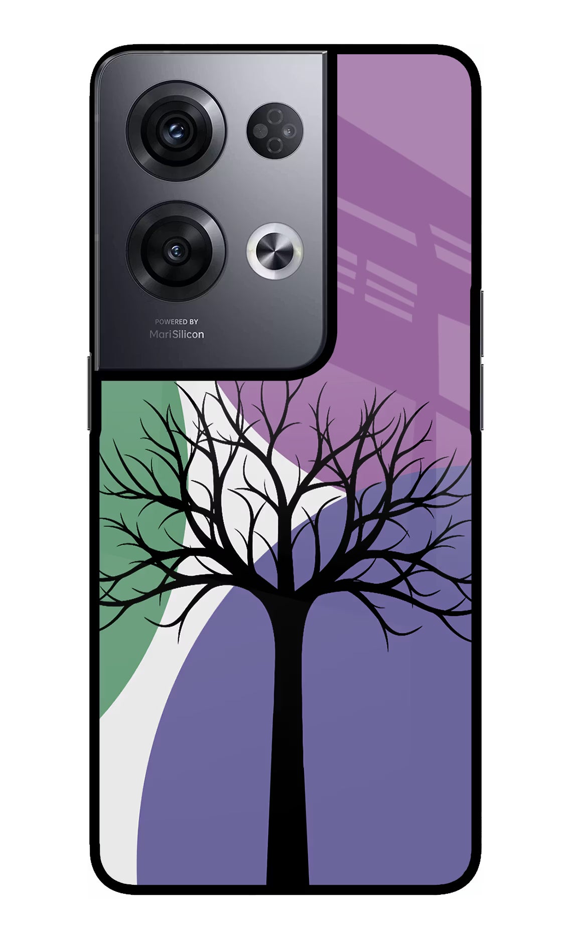 Tree Art Oppo Reno8 Pro Glass Case Back Cover by Casekaro
