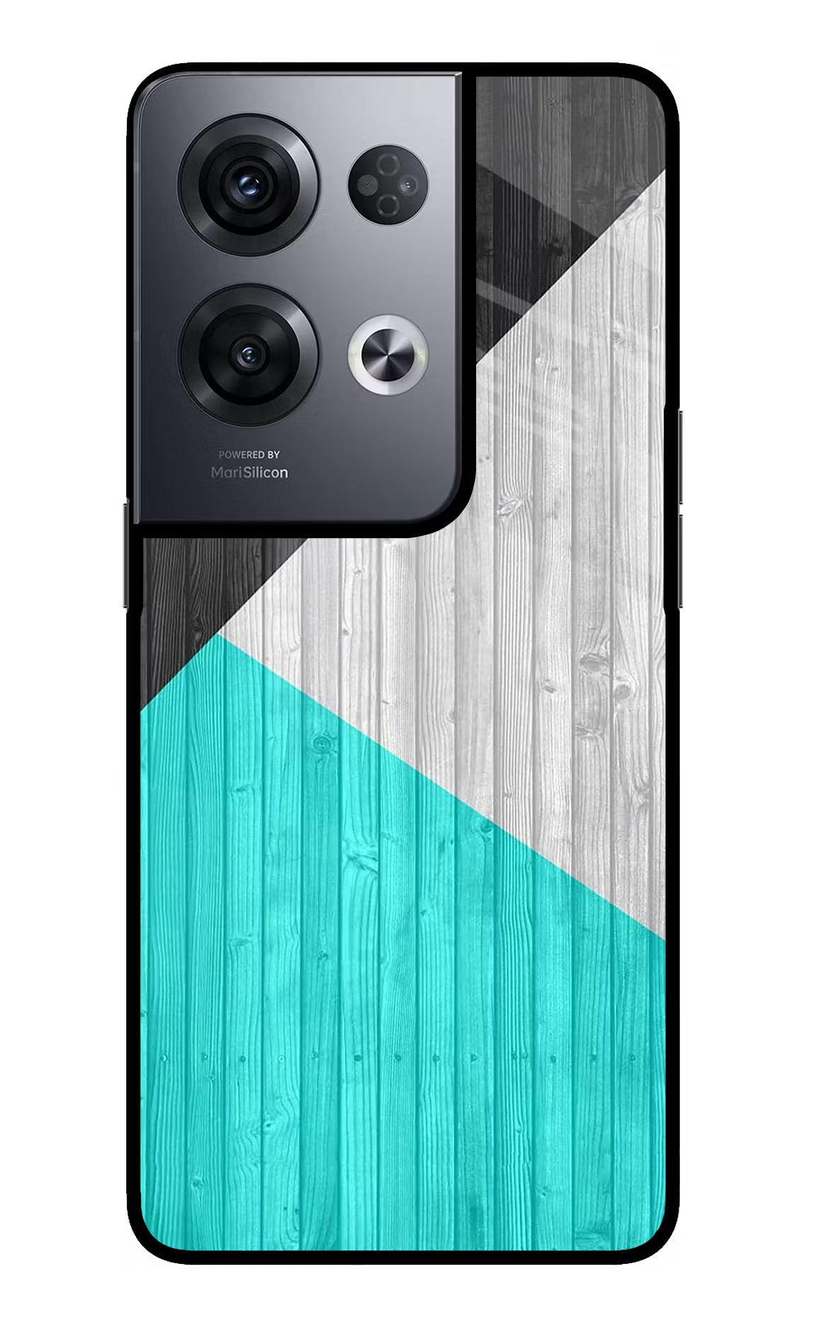 Wooden Abstract Oppo Reno8 Pro Glass Case Back Cover by Casekaro