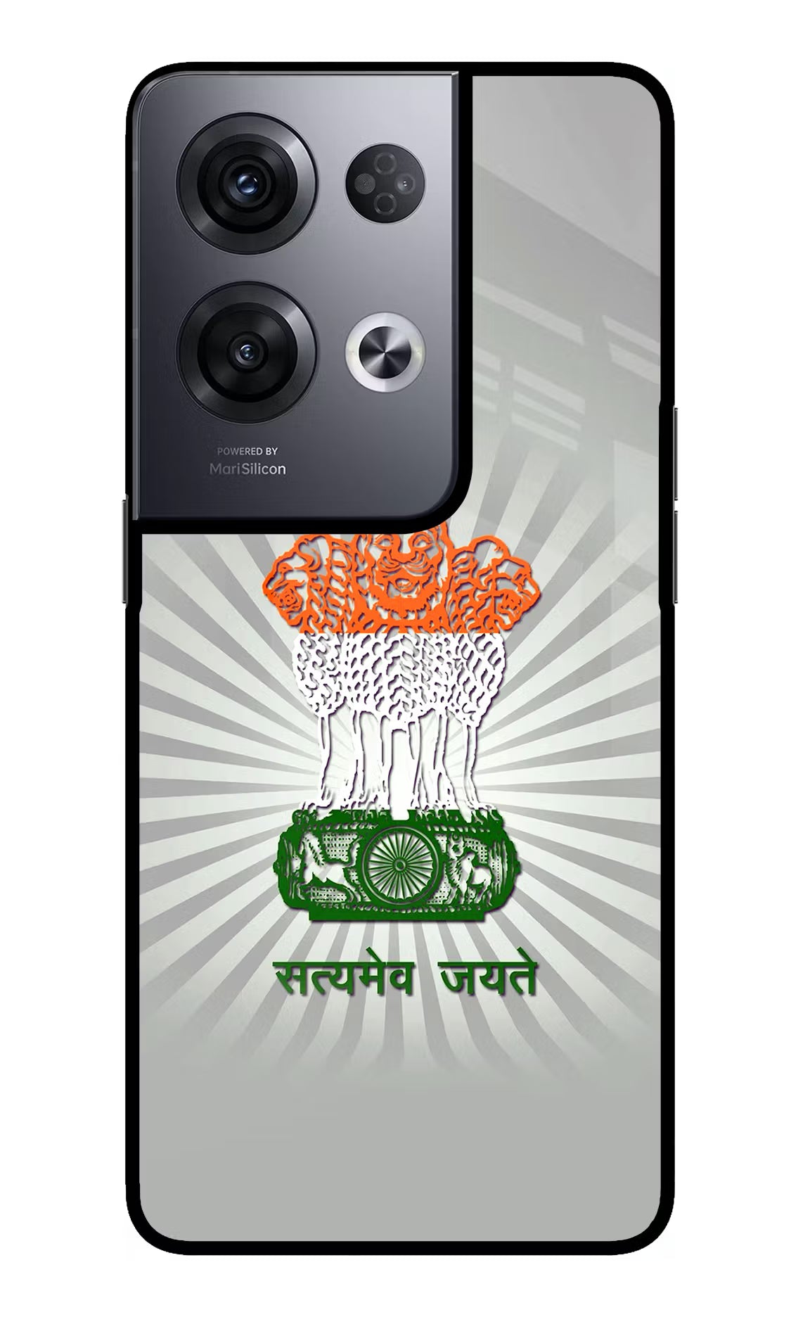 Satyamev Jayate Art Oppo Reno8 Pro Glass Case Back Cover by Casekaro