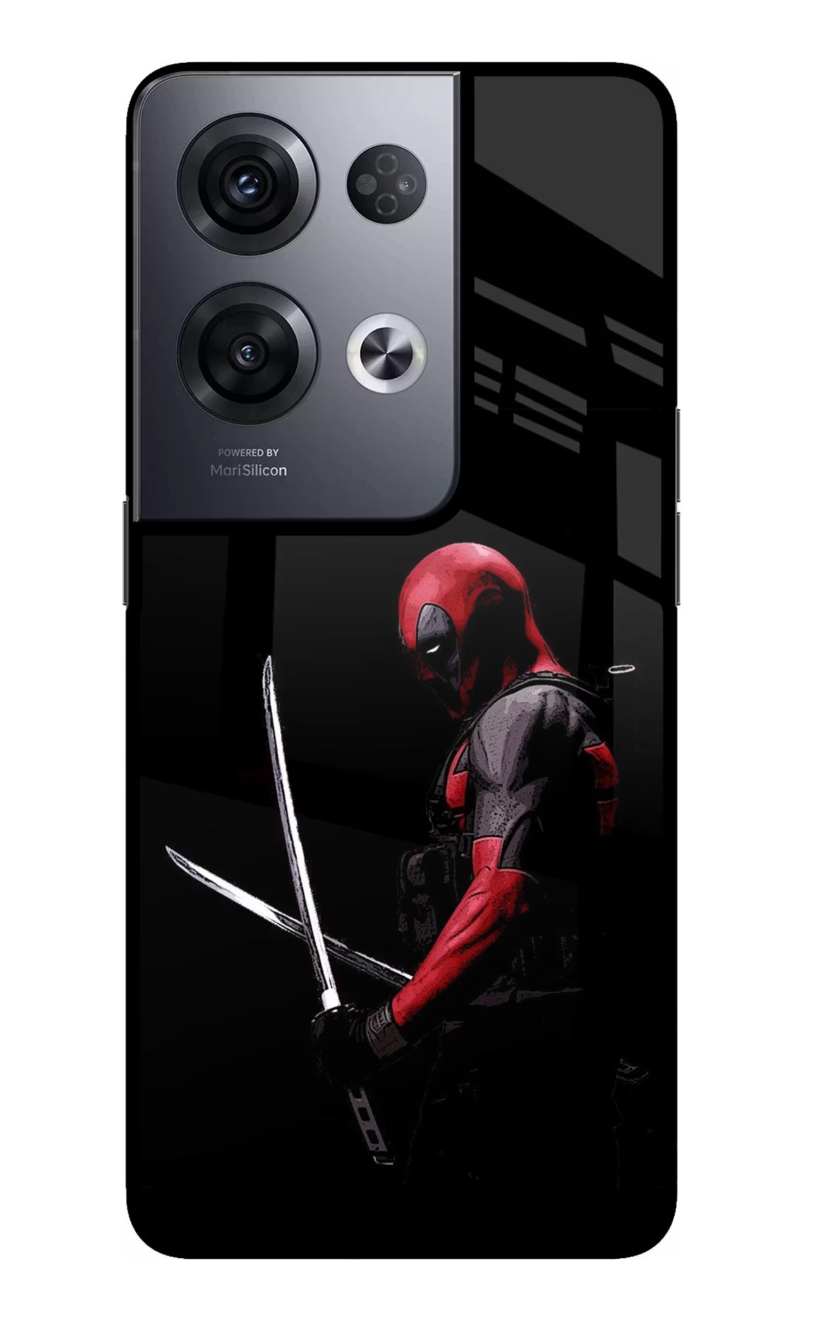 Deadpool Oppo Reno8 Pro Glass Case Back Cover by Casekaro