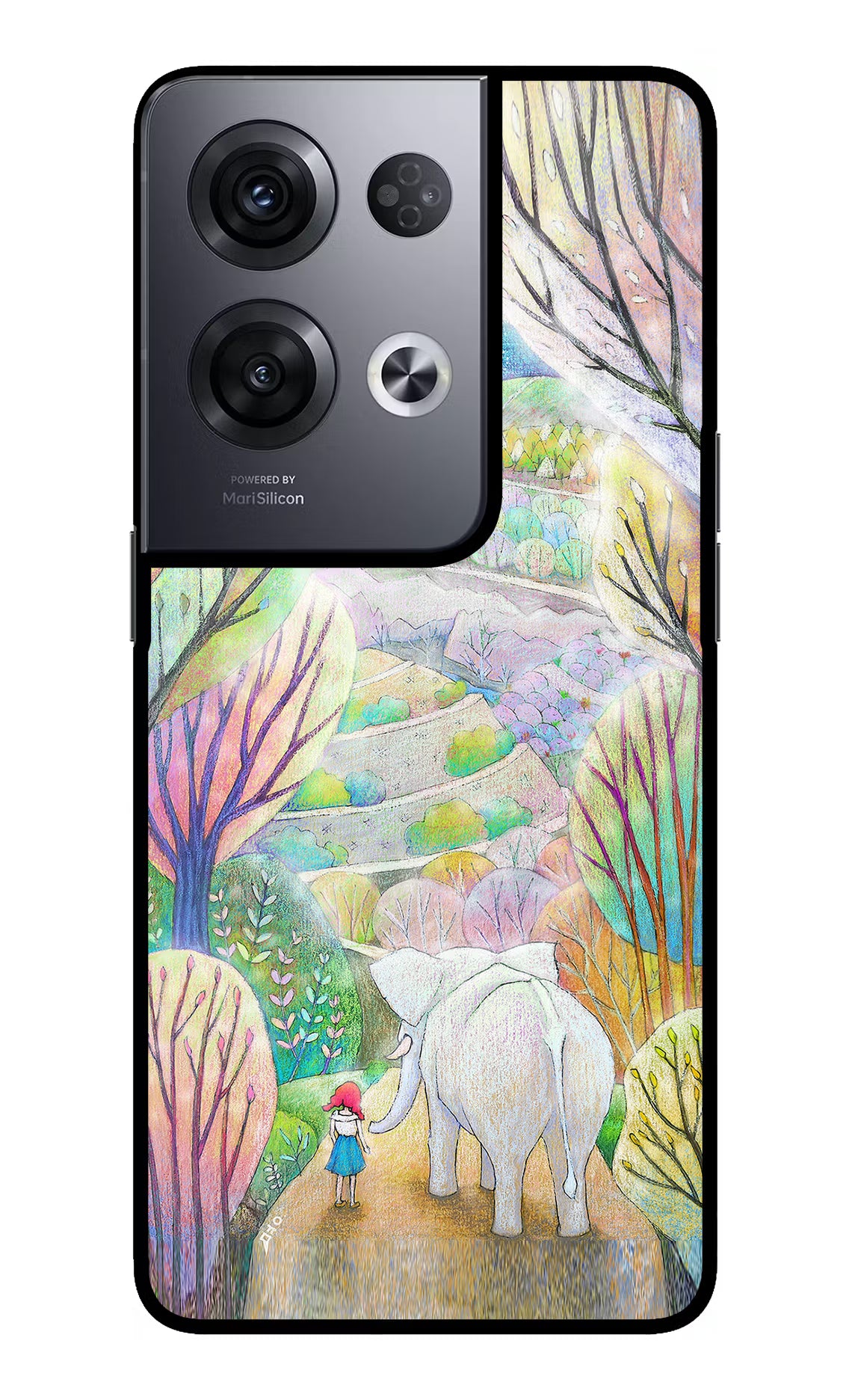 Nature Painting Oppo Reno8 Pro Glass Case Back Cover by Casekaro