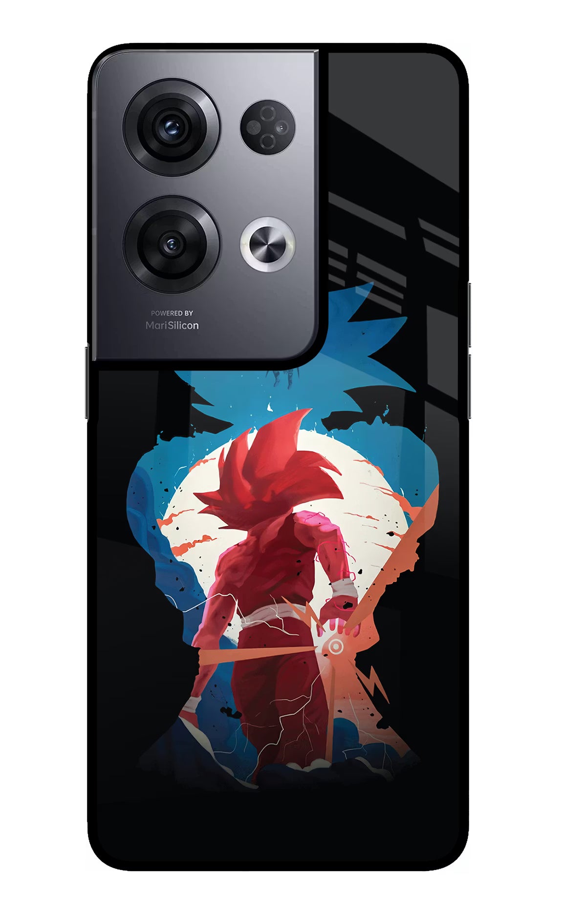 Goku Oppo Reno8 Pro Glass Case Back Cover by Casekaro