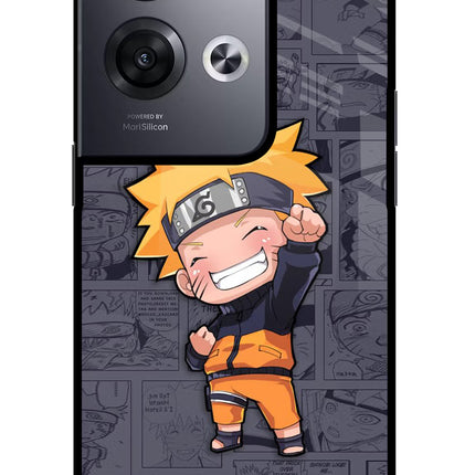 Chota Naruto Oppo Reno8 Pro Glass Case Back Cover by Casekaro