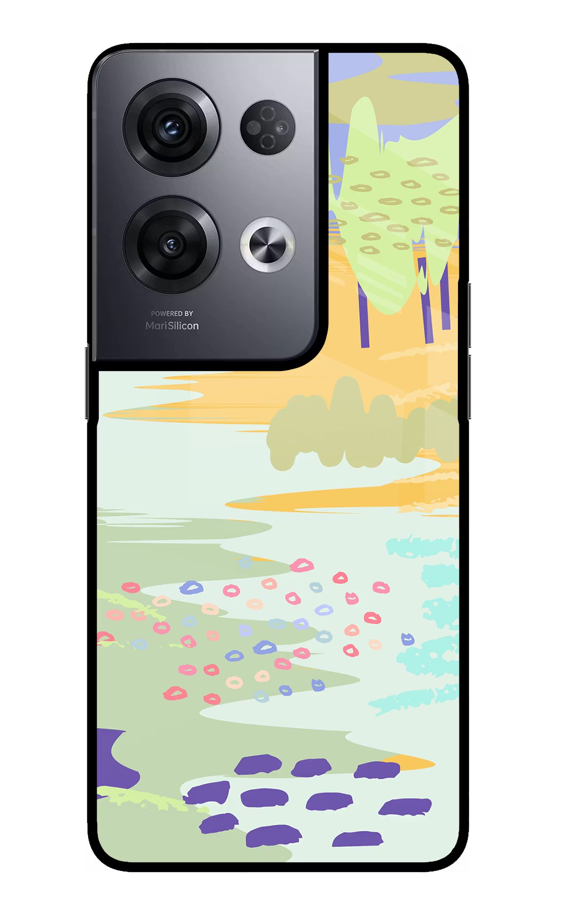 Scenery Oppo Reno8 Pro Glass Case Back Cover by Casekaro