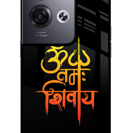 Om Namah Shivay Oppo Reno8 Pro Glass Case Back Cover by Casekaro