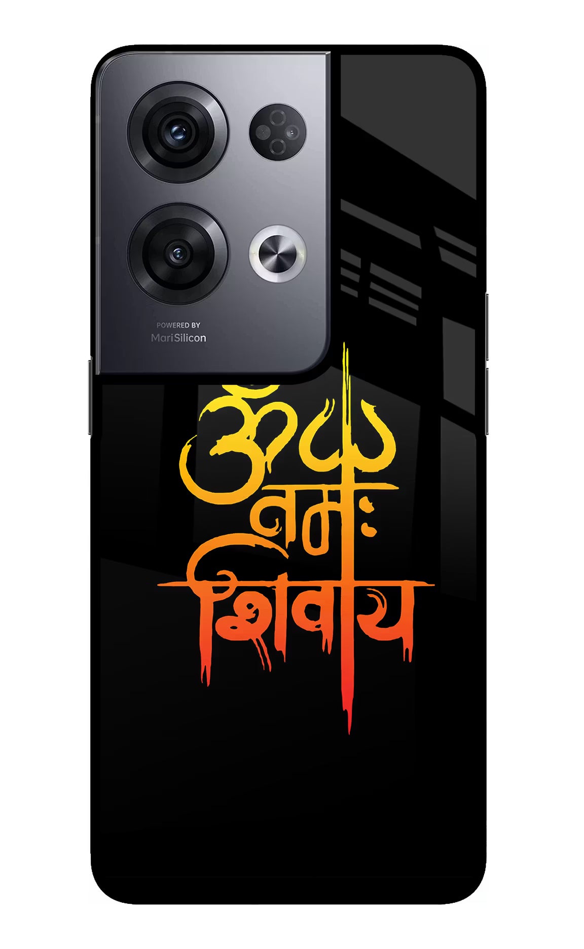 Om Namah Shivay Oppo Reno8 Pro Glass Case Back Cover by Casekaro