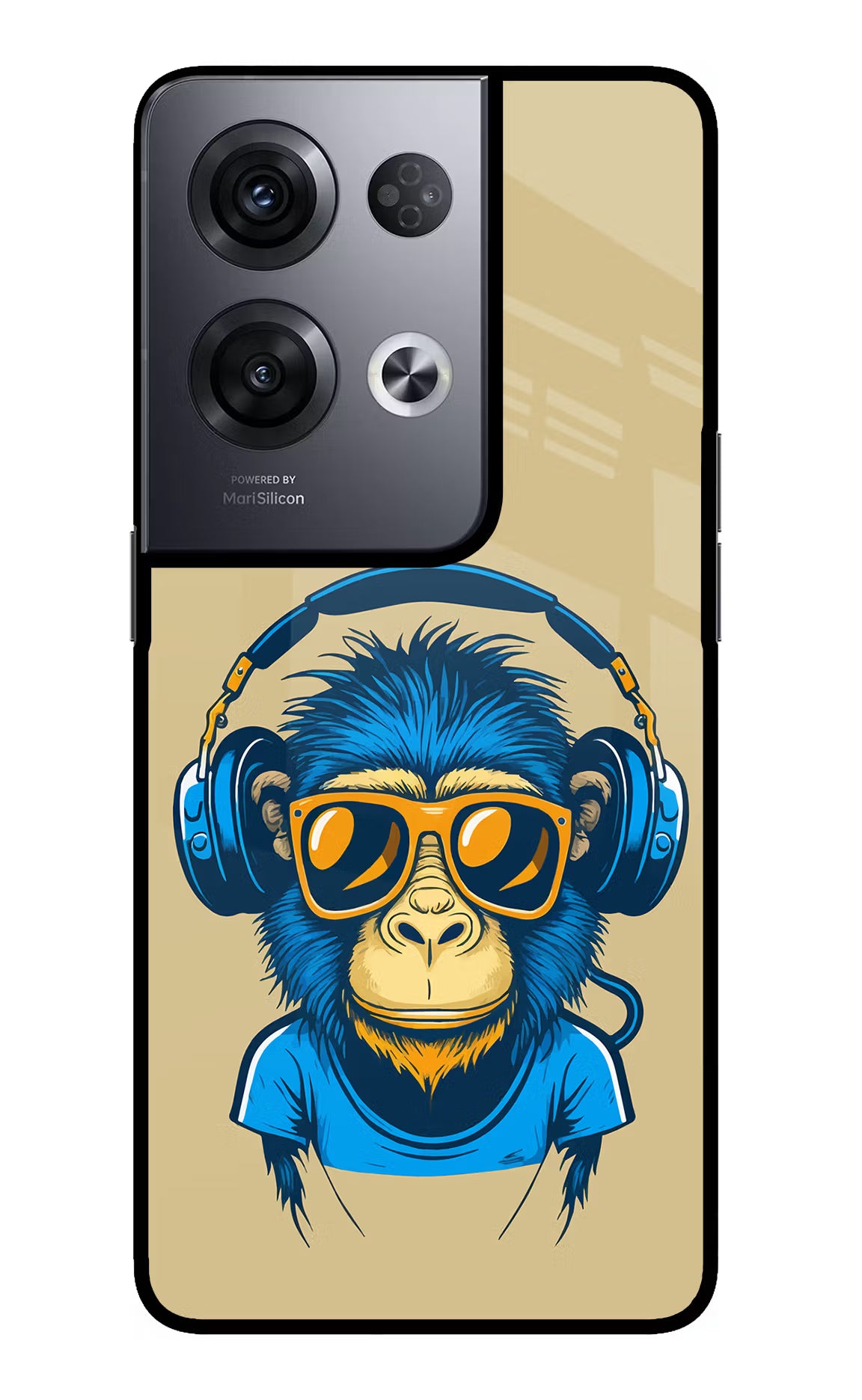 Monkey Headphone Oppo Reno8 Pro Glass Case