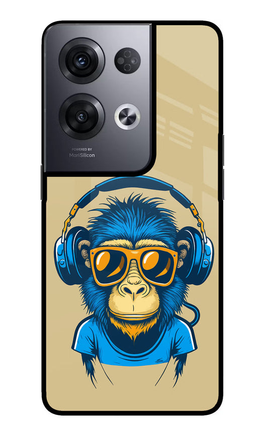 Monkey Headphone Oppo Reno8 Pro Glass Case