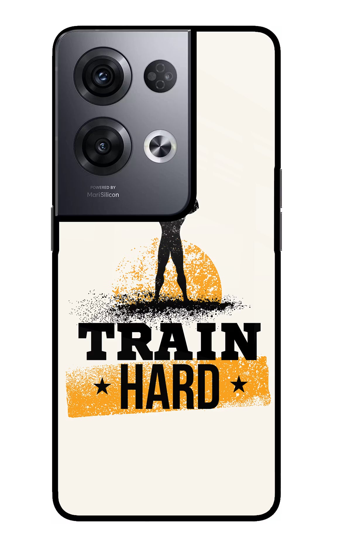 Train Hard Oppo Reno8 Pro Glass Case Back Cover by Casekaro