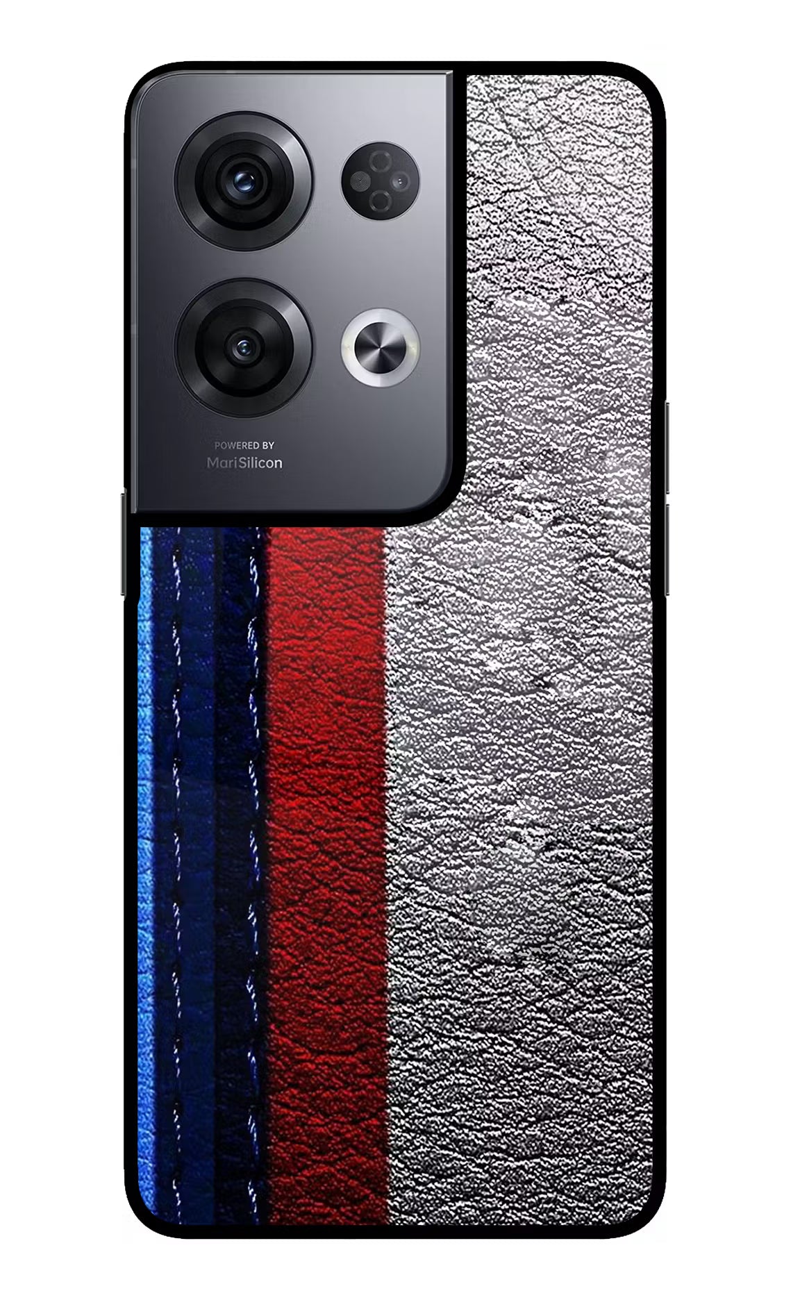BMW Stripes Oppo Reno8 Pro Glass Case Back Cover by Casekaro
