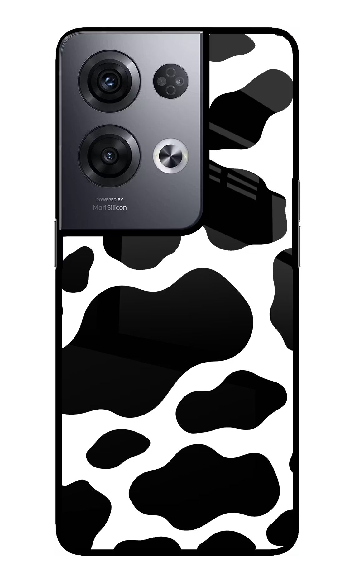 Cow Spots Oppo Reno8 Pro Glass Case Back Cover by Casekaro