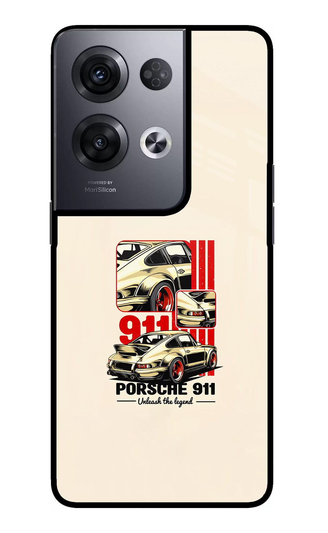 Classic Porsche 911 Oppo Reno8 Pro Glass Case Back Cover by Casekaro