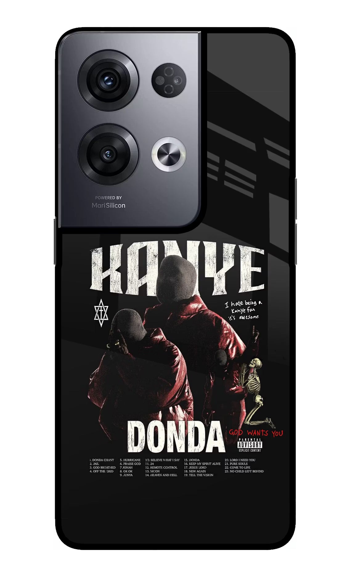 Donda Kanye West Oppo Reno8 Pro Glass Case Back Cover by Casekaro