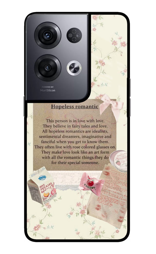 Hopeless Romantic Oppo Reno8 Pro Glass Case