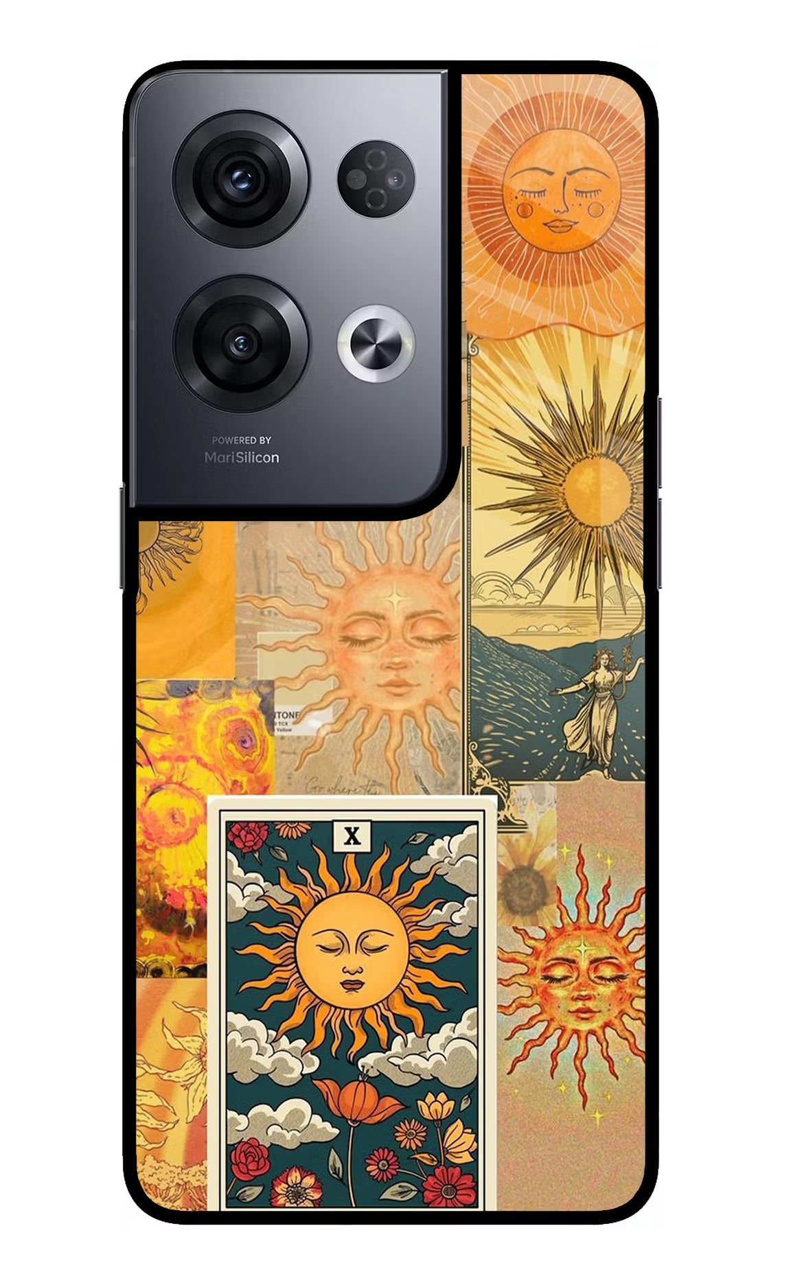 Sun Oppo Reno8 Pro Glass Case Back Cover by Casekaro