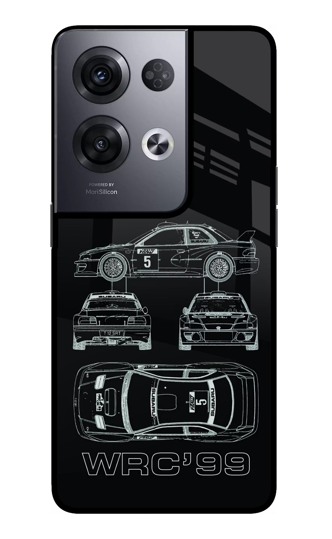 WRC'99 Oppo Reno8 Pro Glass Case Back Cover by Casekaro