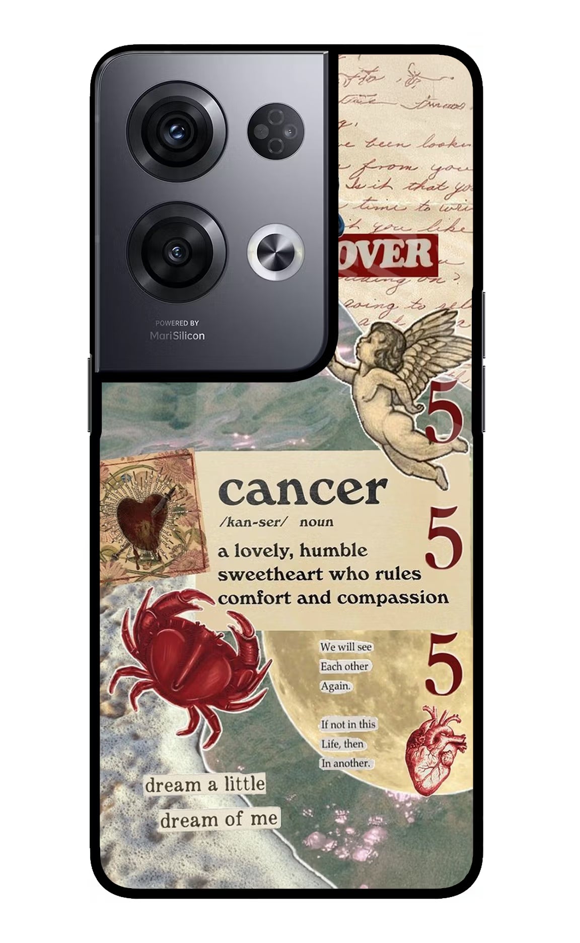 Cancer Zodiac Oppo Reno8 Pro Glass Case