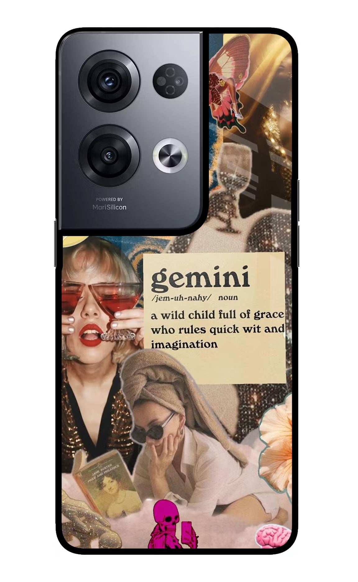 Gemini Zodiac Oppo Reno8 Pro Glass Case