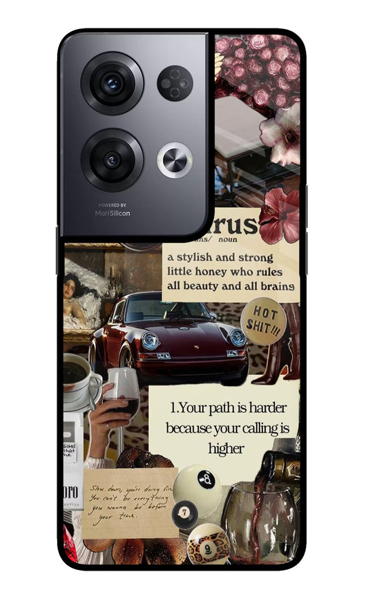 Taurus Zodiac Oppo Reno8 Pro Glass Case