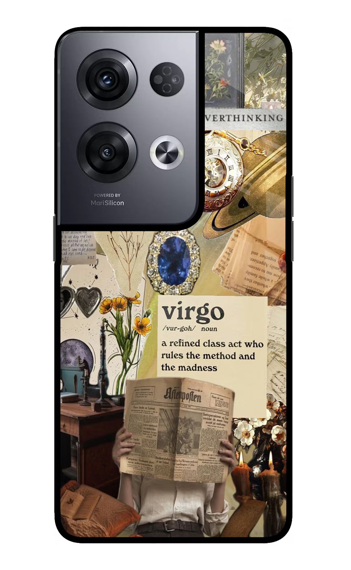 Virgo Zodiac Oppo Reno8 Pro Glass Case Back Cover by Casekaro