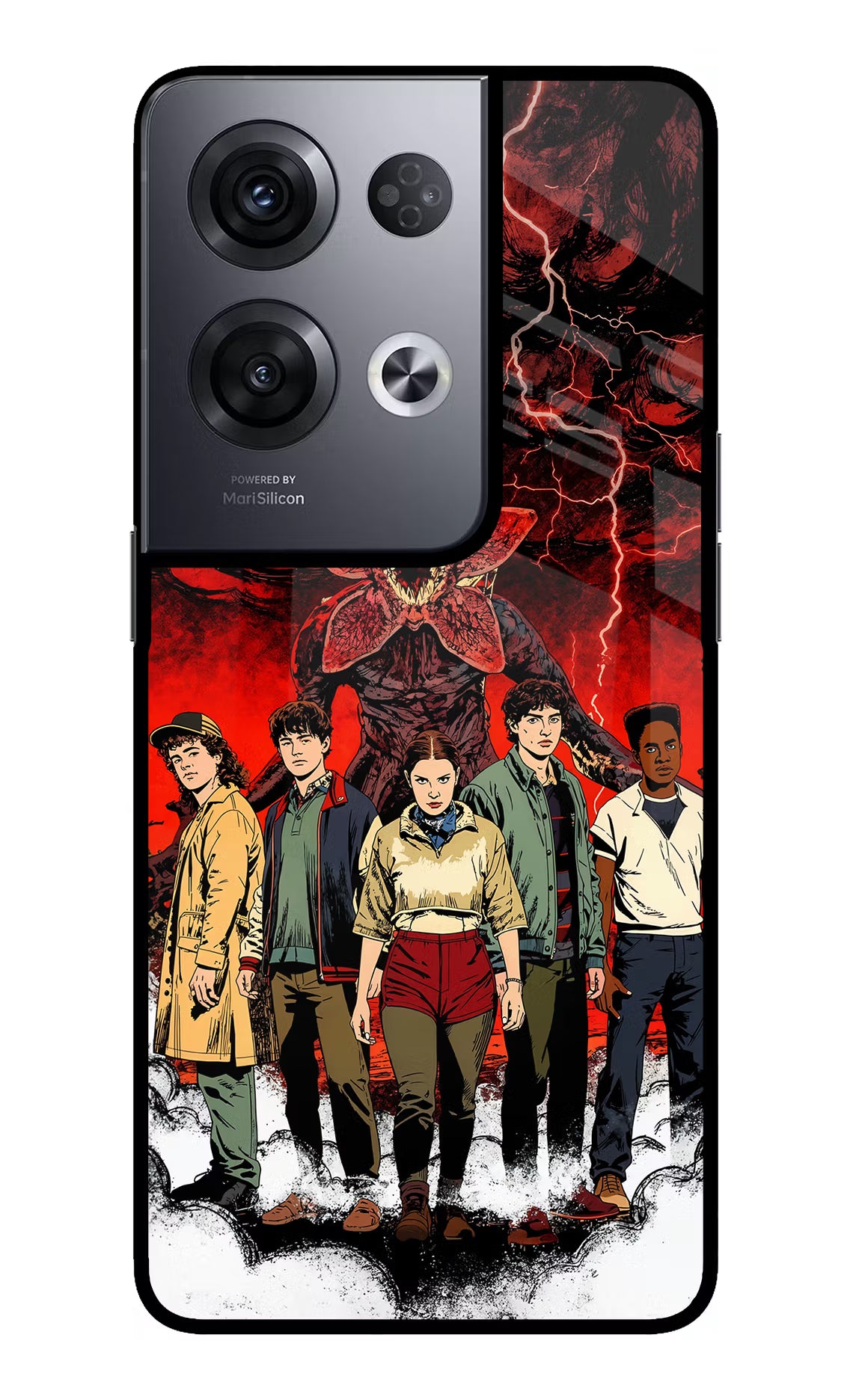 Ordinary Things Characters Oppo Reno8 Pro Glass Case Back Cover by Casekaro