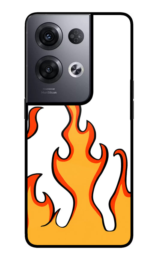 Fired Up – White Oppo Reno8 Pro Glass Case