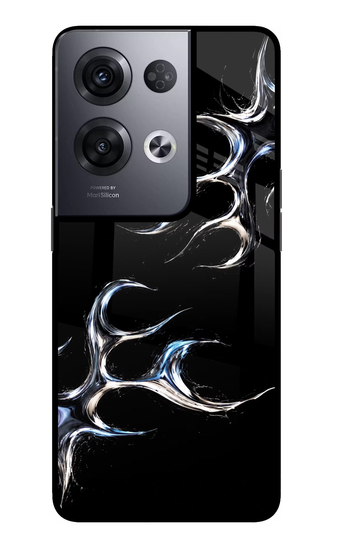 Chrome Tribal Oppo Reno8 Pro Glass Case Back Cover by Casekaro