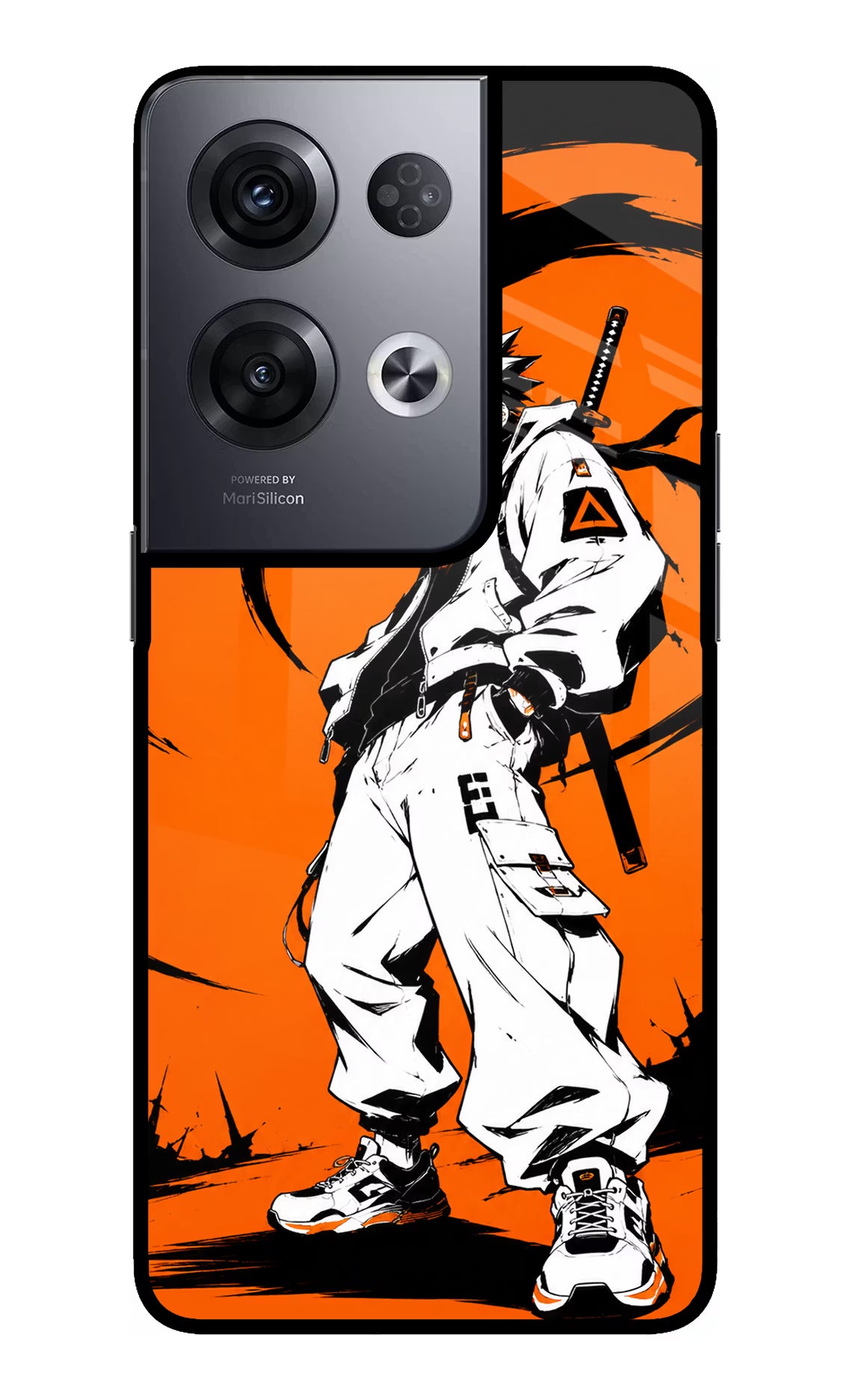Street Samurai  Oppo Reno8 Pro Glass Case Back Cover by Casekaro