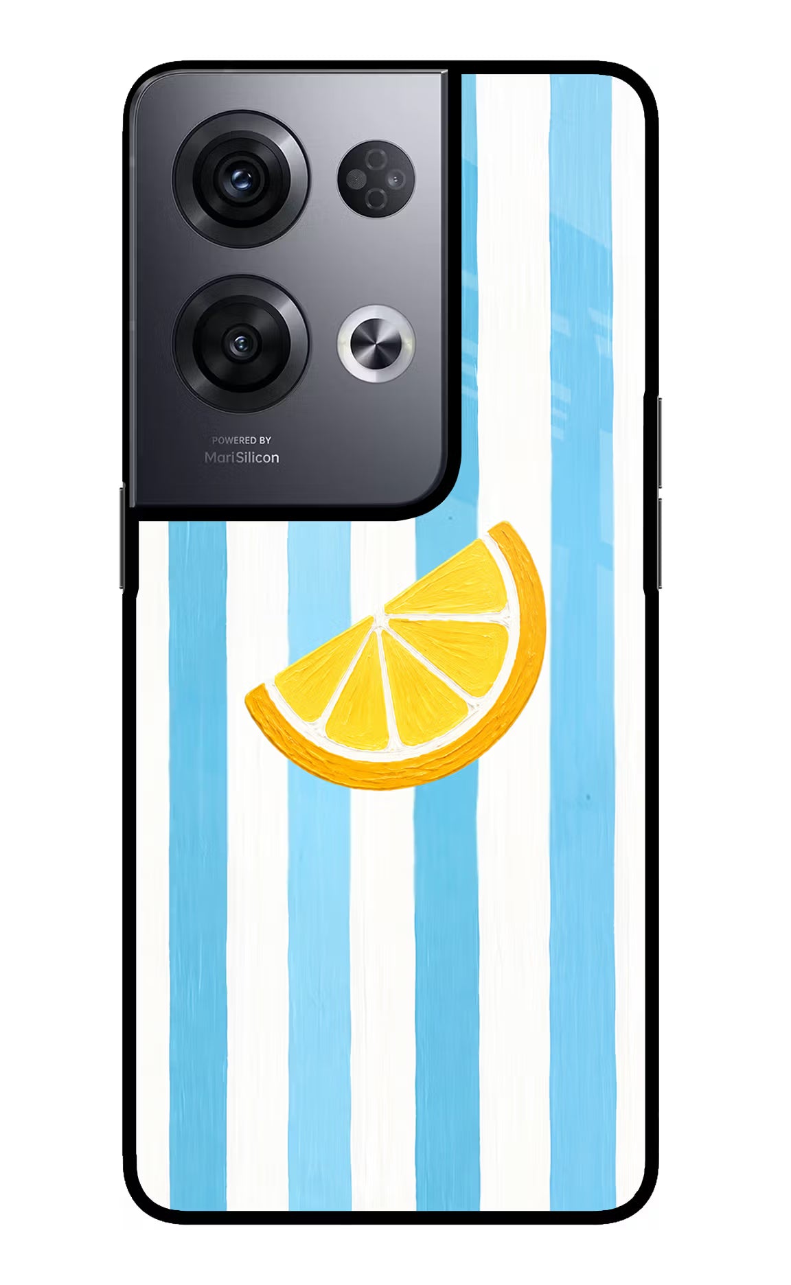 Summer Lemon Oppo Reno8 Pro Glass Case Back Cover by Casekaro