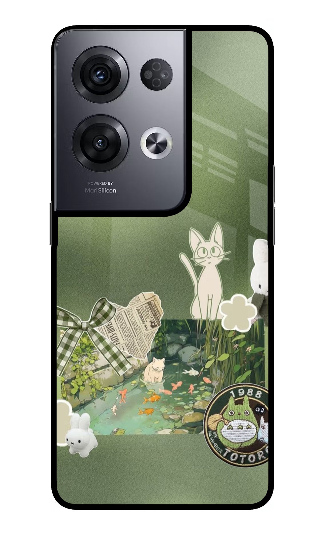 Aesthetic anime Oppo Reno8 Pro Glass Case Back Cover by Casekaro