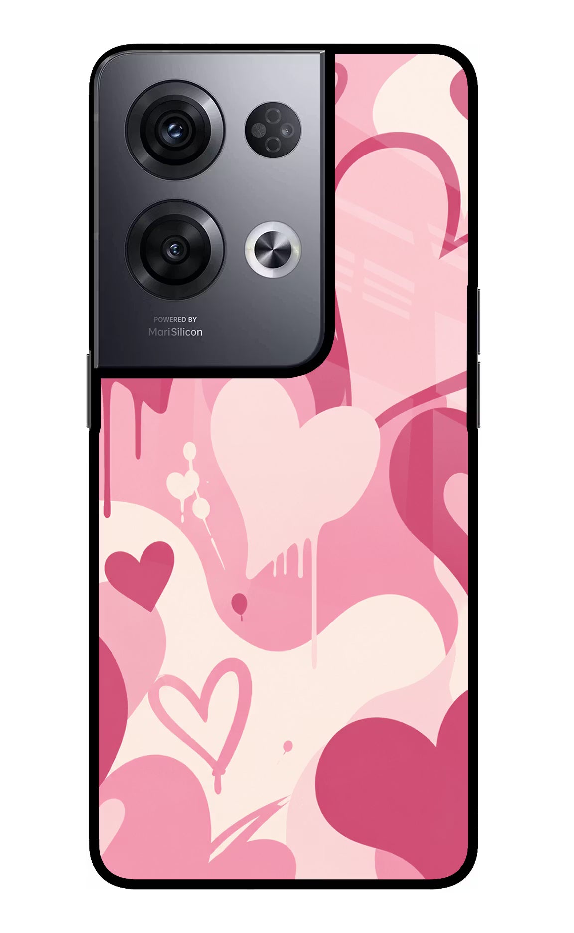 Hearty case Oppo Reno8 Pro Glass Case Back Cover by Casekaro