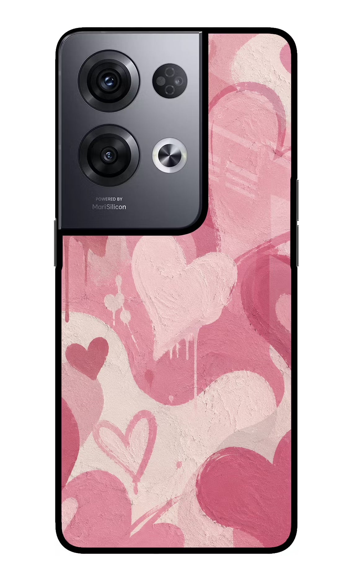 Hearty case Oppo Reno8 Pro Glass Case Back Cover by Casekaro